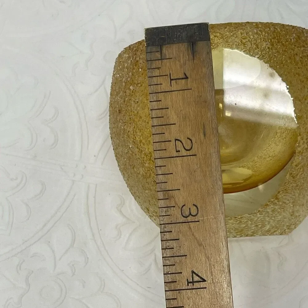 Fifth Avenue Amber Crystal Frosted Votive Candle Holder
